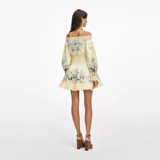 Limon Dantelli Bardot Mini Elbise
