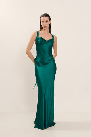 Vestido Renatta verde esmeralda