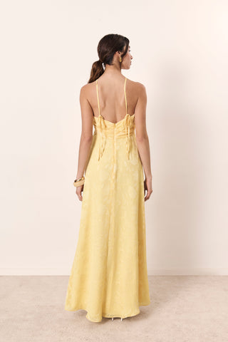 Vestido Greta amarillo pastel