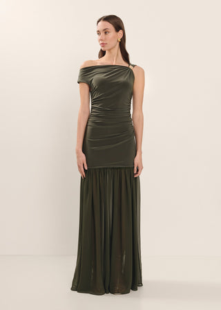 Vestido Moscato verde caqui