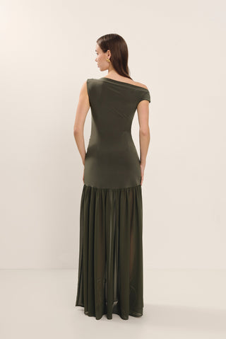 Vestido Moscato verde caqui