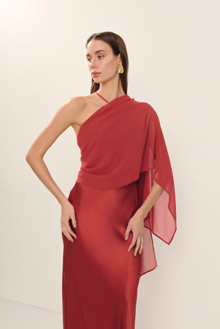 Vestido Capri rojo arcilla