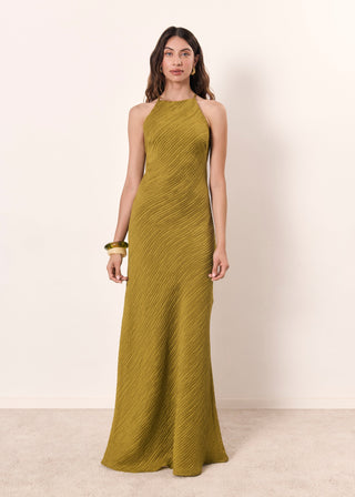 Vestido Léonie verde oliva