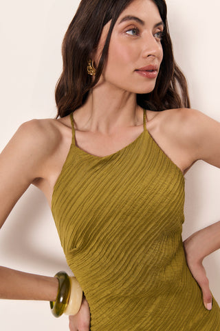 Vestido Léonie verde oliva