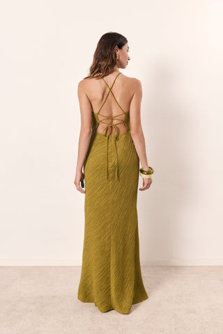 Vestido Léonie verde oliva