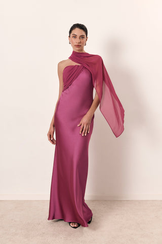 Vestido Claire rosa empolvado