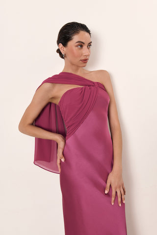 Vestido Claire rosa empolvado