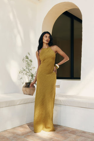 Vestido Léonie verde oliva