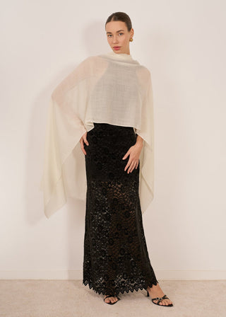 Maxi Cashmere Shawl 100% Soft Luxury Wrap for Formal Events