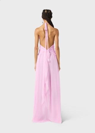 The Orchid Chiffon Rosette Gown