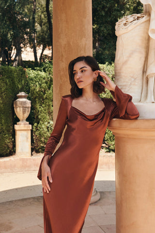 Vestido Roma terracota
