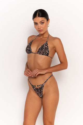 GISELLE LEOPARDO - HALTER BIKINI TOP