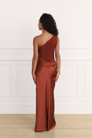 Vestido Kaia terracota