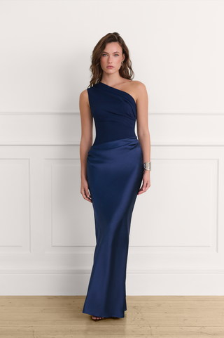 Vestido Kaia azul oscuro