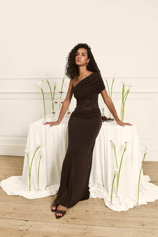 Vestido Danielle marrón