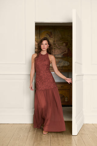 Vestido Juliette terracota