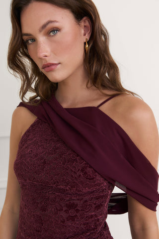 Vestido Francesca burgundy