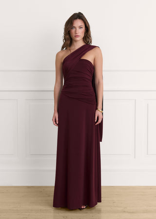 Vestido Geneva burgundy oscuro