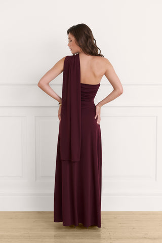 Vestido Geneva burgundy oscuro