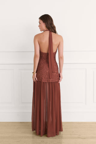 Vestido Juliette terracota