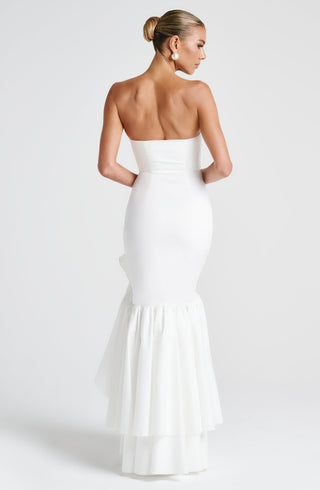 C.F Angelina Maxi Dress Strapless Internal Corset Ivory