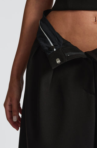 S.M Ausra Bermuda Shorts Non-Stretch Suiting Fabric Black