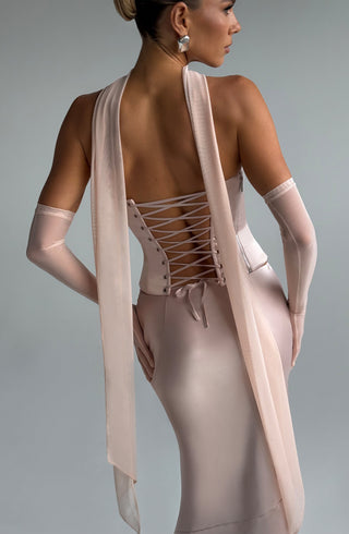 R.F Ayla Mesh Scarf Light Stretch Soft Peach One Size
