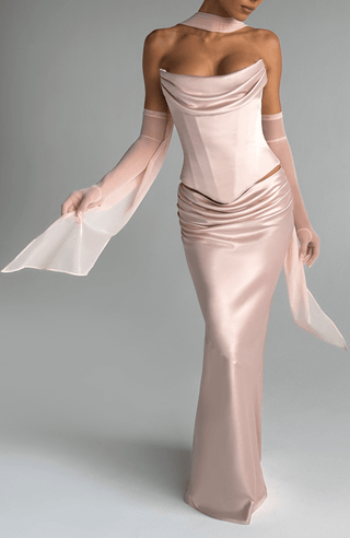 R.F Ayla Mesh Scarf Light Stretch Soft Peach One Size