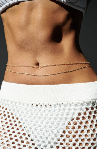 T.I Chelsea Belly Chain Gold Metal One Size