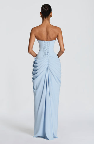 T.X Cyra Maxi Dress Chiffon Corset Glacier Blue