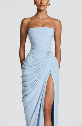 T.X Cyra Maxi Dress Chiffon Corset Glacier Blue