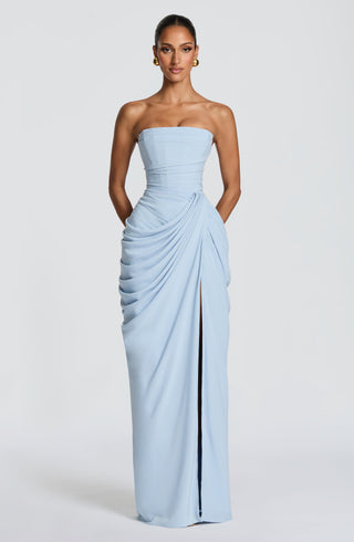 T.X Cyra Maxi Dress Chiffon Corset Glacier Blue