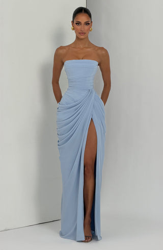 T.X Cyra Maxi Dress Chiffon Corset Glacier Blue