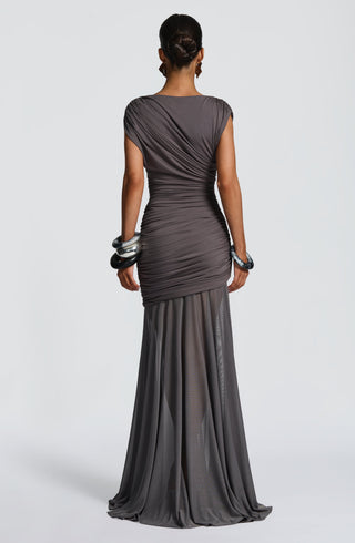 L.F Demelza Maxi Dress Modal Jersey Bodice Charcoal
