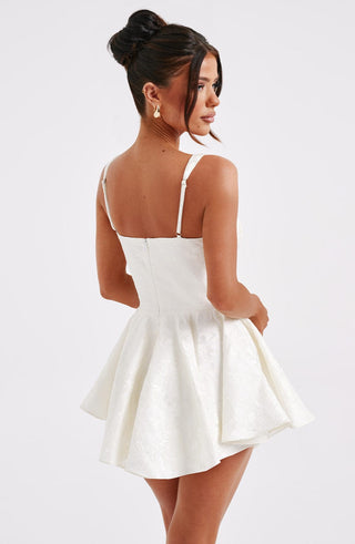 R.F Emelie Playsuit Floral Jacquard Balconette Bust Ivory