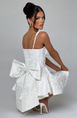 R.F Emelie Playsuit Floral Jacquard Balconette Bust Ivory