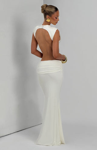 L.F Fenella Maxi Dress Double-Layer Modal Jersey Ivory