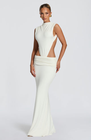 L.F Fenella Maxi Dress Double-Layer Modal Jersey Ivory