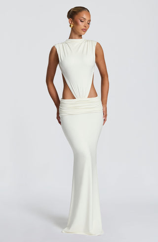 L.F Fenella Maxi Dress Double-Layer Modal Jersey Ivory