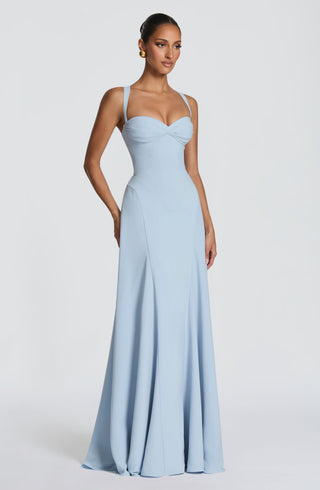T.X Irie Maxi Dress Chiffon Sweetheart Neckline Glacier Blue
