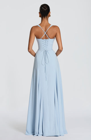 T.X Irie Maxi Dress Chiffon Sweetheart Neckline Glacier Blue