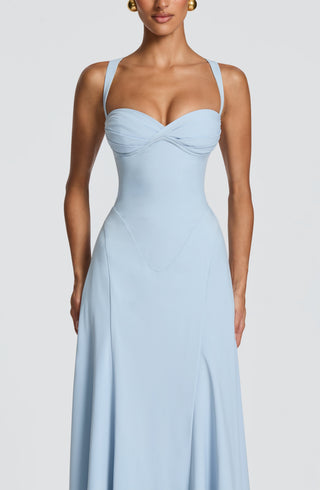 T.X Irie Maxi Dress Chiffon Sweetheart Neckline Glacier Blue