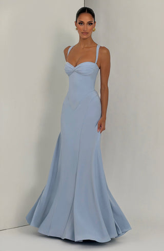 T.X Irie Maxi Dress Chiffon Sweetheart Neckline Glacier Blue