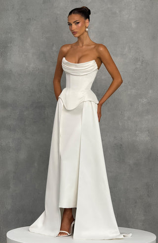 R.F Jamila Corset Duchess Satin Ivory