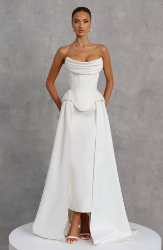 R.F Jamila Corset Duchess Satin Ivory