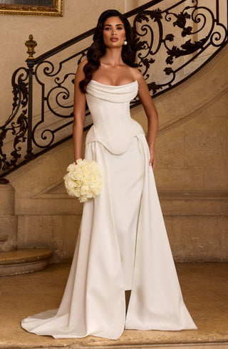 R.F Jamila Corset Duchess Satin Ivory