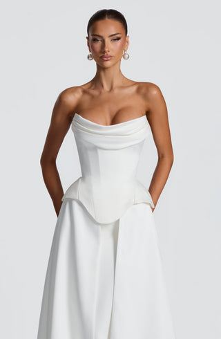 R.F Jamila Corset Duchess Satin Ivory