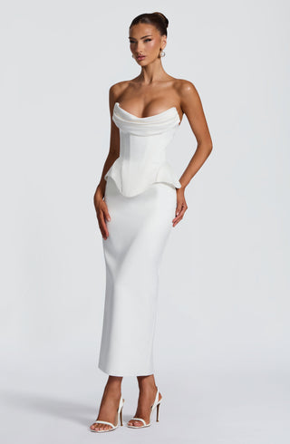 R.F Jamila Corset Duchess Satin Ivory