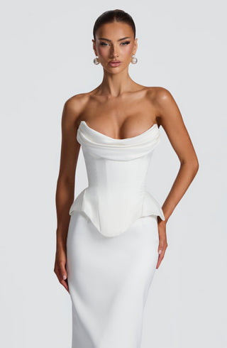 R.F Jamila Corset Duchess Satin Ivory