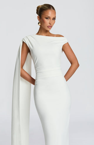 M.T Kylie Maxi Dress Stretch Crepe Ivory